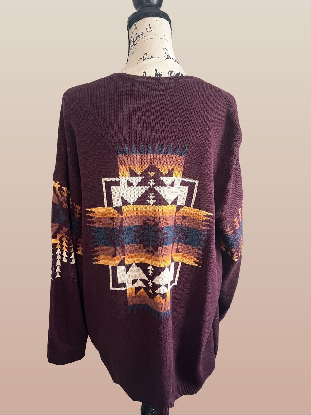 Pendleton Open-Front Southwest Cardigan Size Large